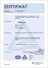 Zertifikat: Entwicklung und Herstellung von Kunststoffteilen
